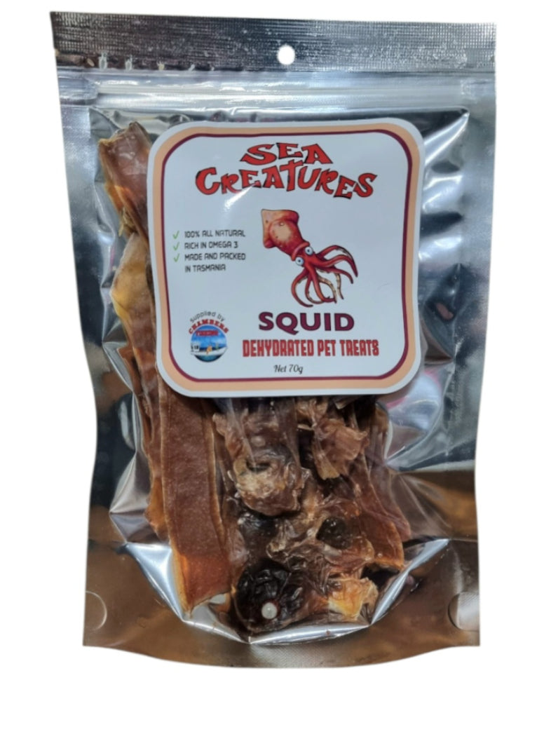 Squid - Dehydrated Squid Treats for Dogs – Natural Tasmanian Seafood